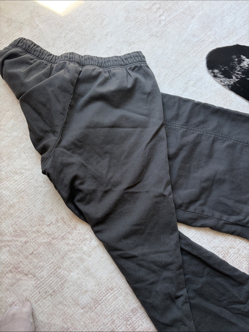 aerie Wide Leg Pants in Black with Drawstring - Picture 3 of 4